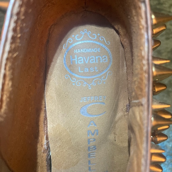 Jeffrey Campbell “Shadow” Rose Gold Spike Studded Platforms Size 7.5 - Picture 7 of 11